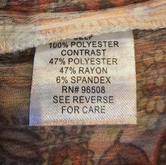 FANG Floral Print Short Sleeve Blouson Size XL - Picture 8 of 14